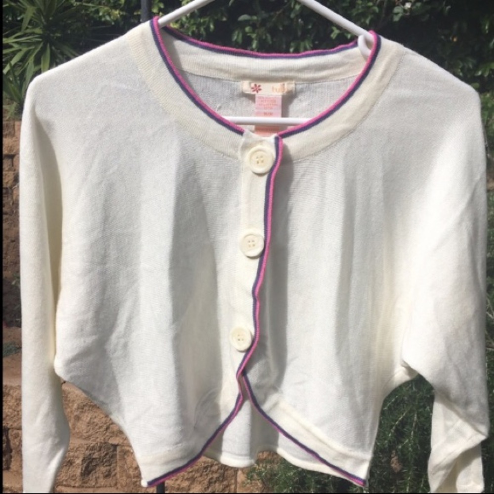 Anthropologie Tulle SUPER SOFT cropped cardigan